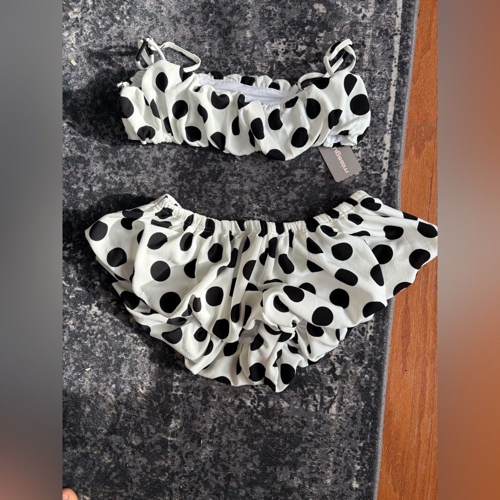 NWT Missguided Polka Dot Two-Piece Set